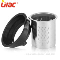 Lila claro café teteras taza juego de té vidrio